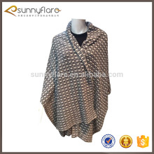 Hot sale women jacquard knit cashmere shawl